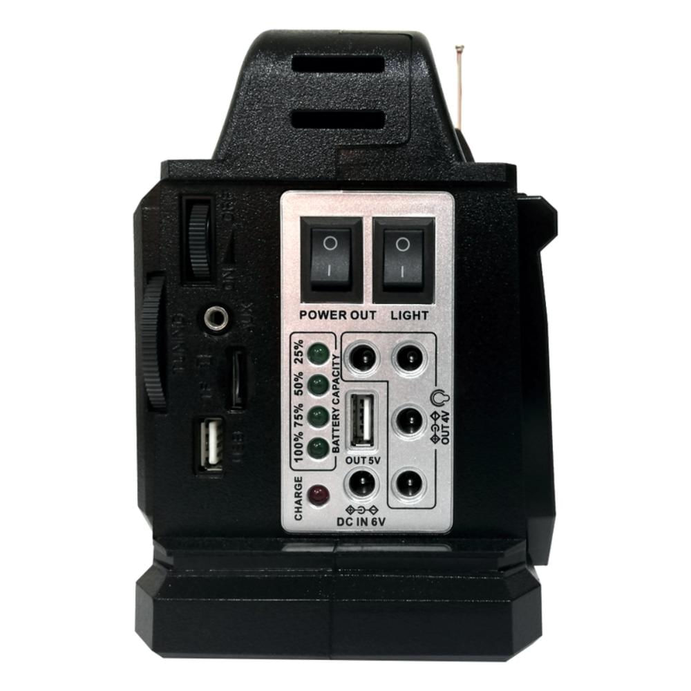 Radio Portátil Multifuncional Bluetooth Kit Solar 3 Led Usb img #4