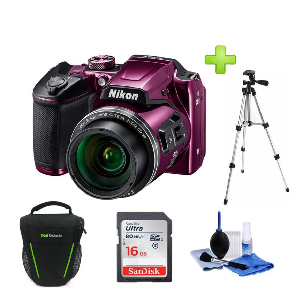 Camara Nikon B500 Coolpix 16 Mp 40X Zoom Wifi+16Gb+Bolso+Kit+Trip Morada img #1