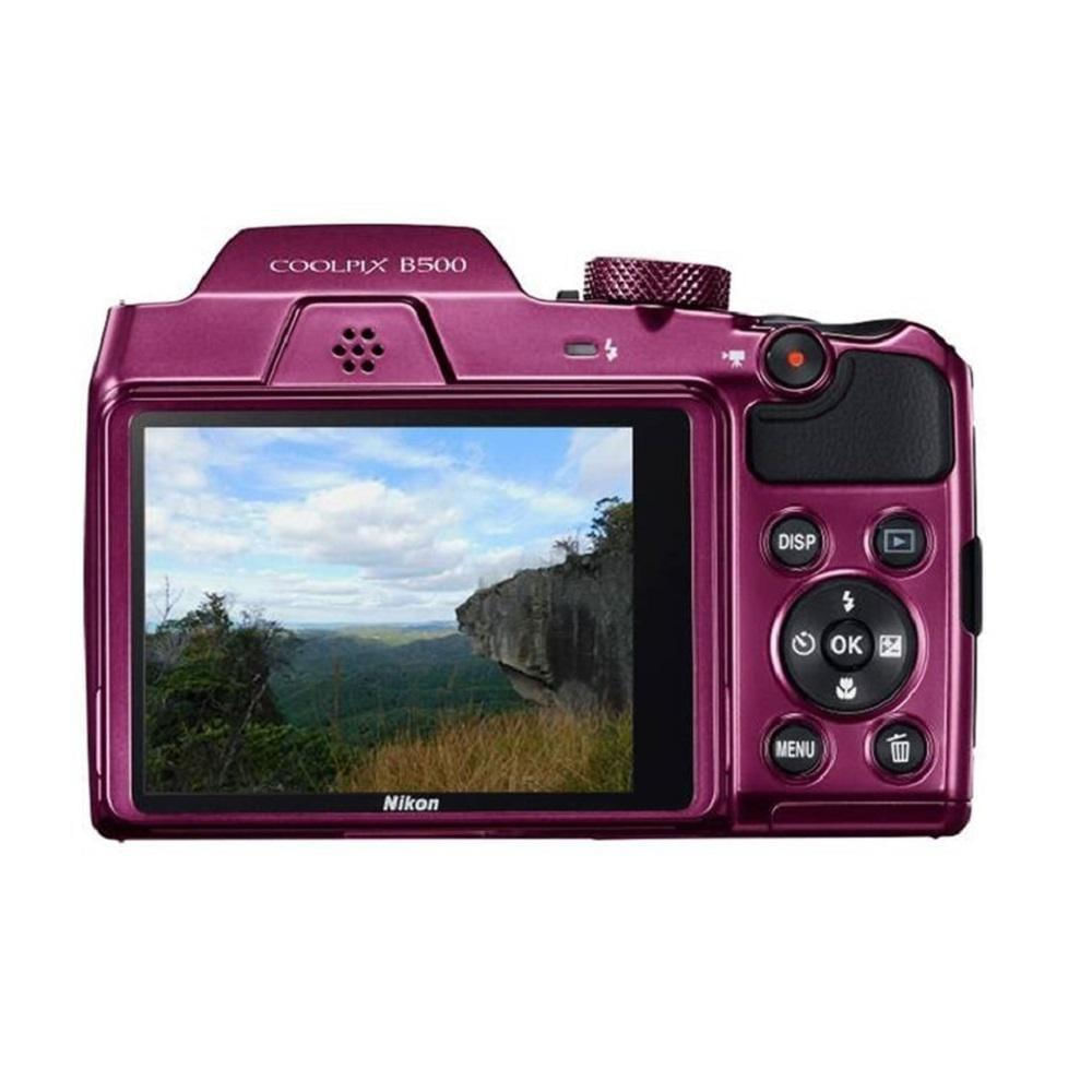 Camara Nikon B500 Coolpix 16 Mp 40X Zoom Wifi Morada+16Gb+Bolso+Kit img #4