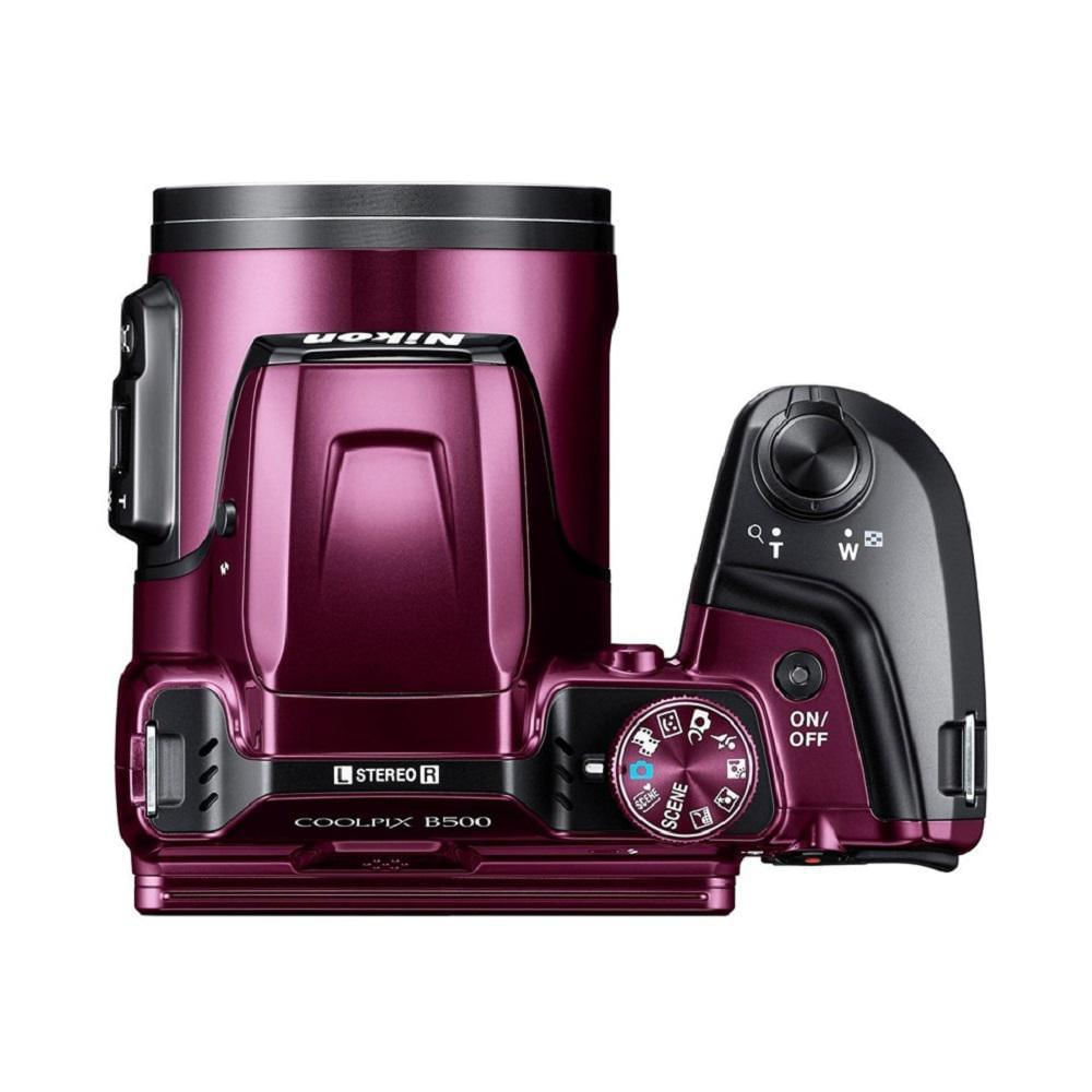 Camara Nikon B500 Coolpix 16 Mp 40X Zoom Wifi Morada+16Gb+Bolso+Kit img #5