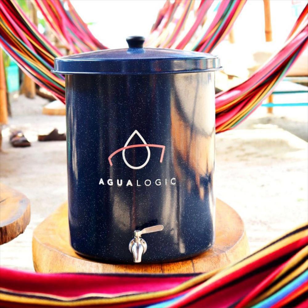 Filtro Ceramico Purificador De Agua Agualogic Azul Jaspeado img #2