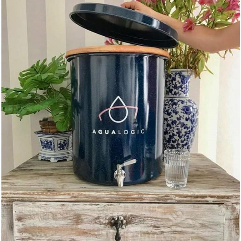 Filtro Ceramico Purificador De Agua Agualogic Azul Jaspeado img #3