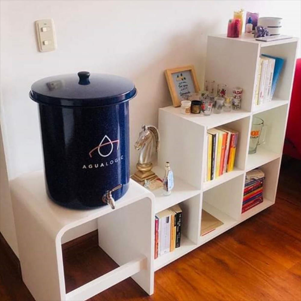 Filtro Ceramico Purificador De Agua Agualogic Azul Jaspeado img #4