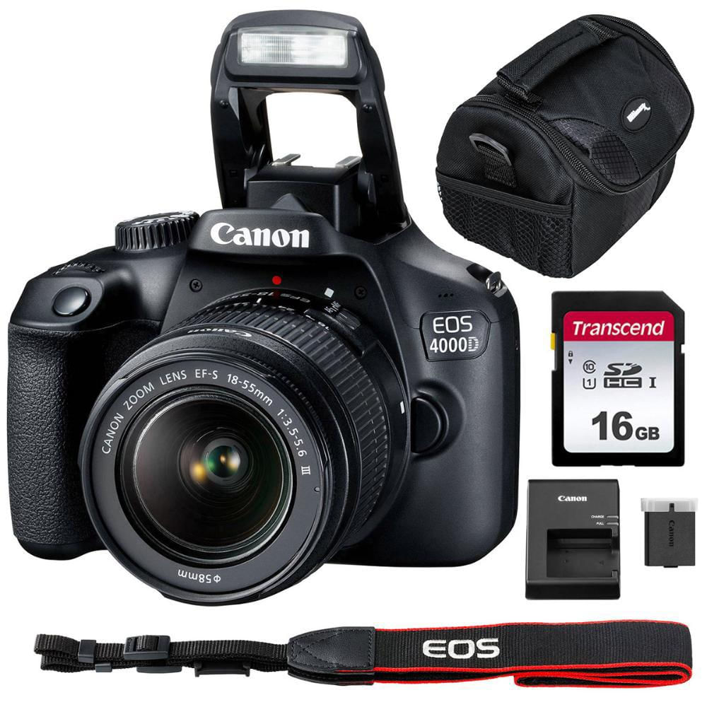 Canon 4000D T100 Lente 18 55Mm, Sd 16Gb Y Estuche img #1