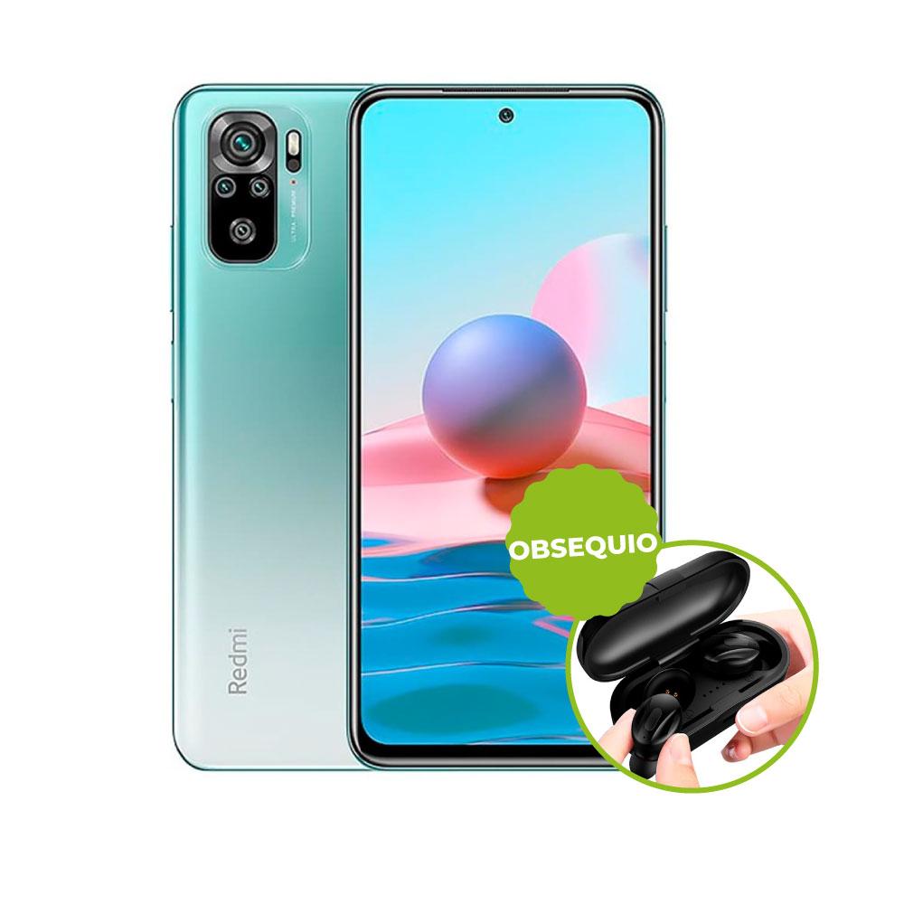 Celular Xiaomi Redmi Note 10 128Gb 4Gb Ram Verde + Audifonos Boton img #1