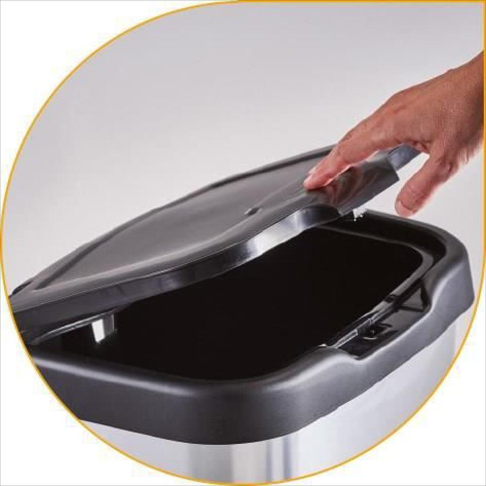 Papelera De Pedal M Home Jive 40 L Efecto Carbono Gris Oscuro img #2