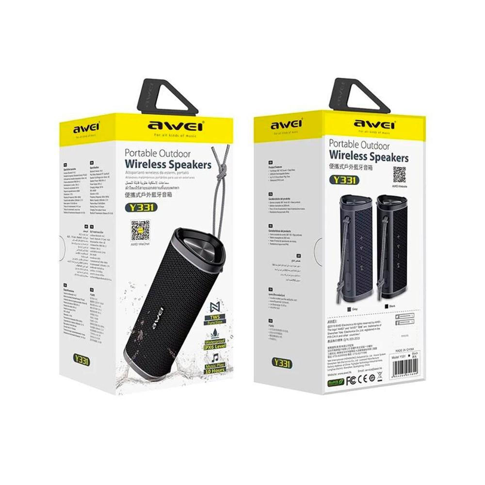 Exterior Portátil Parlante Bluetooth Awei Y331 Negro img #4