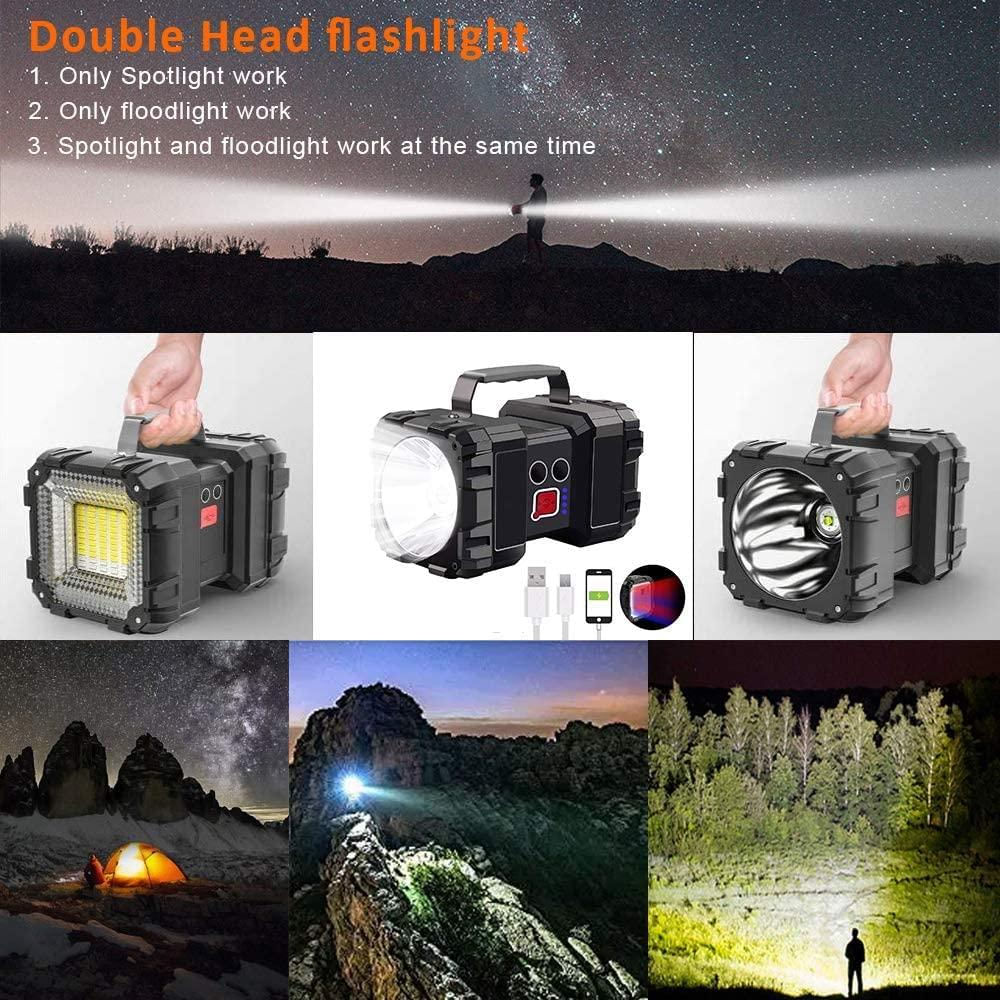 Linterna De Mano Led Táctica Impermeable Con Salida Usb img #3