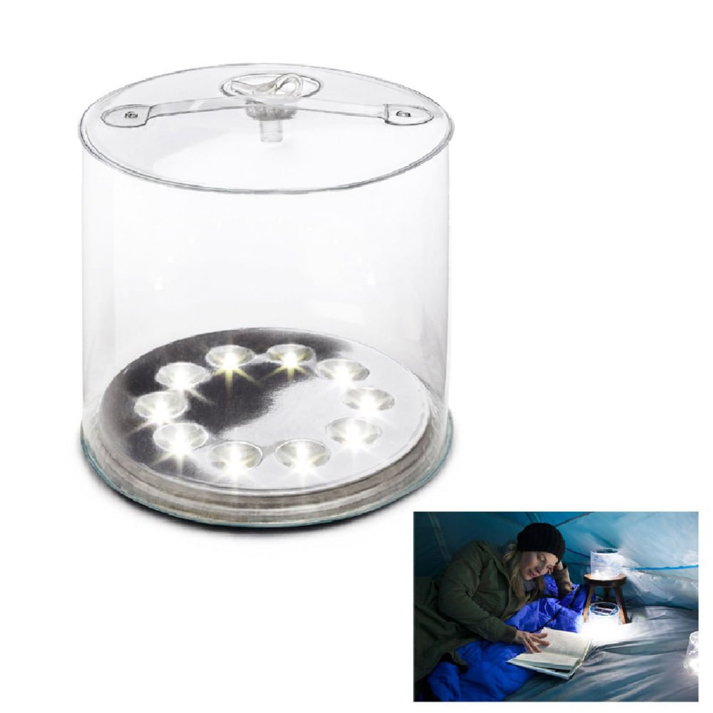Lampara Inflable Luz Led Solar Recargable Transparente img #1