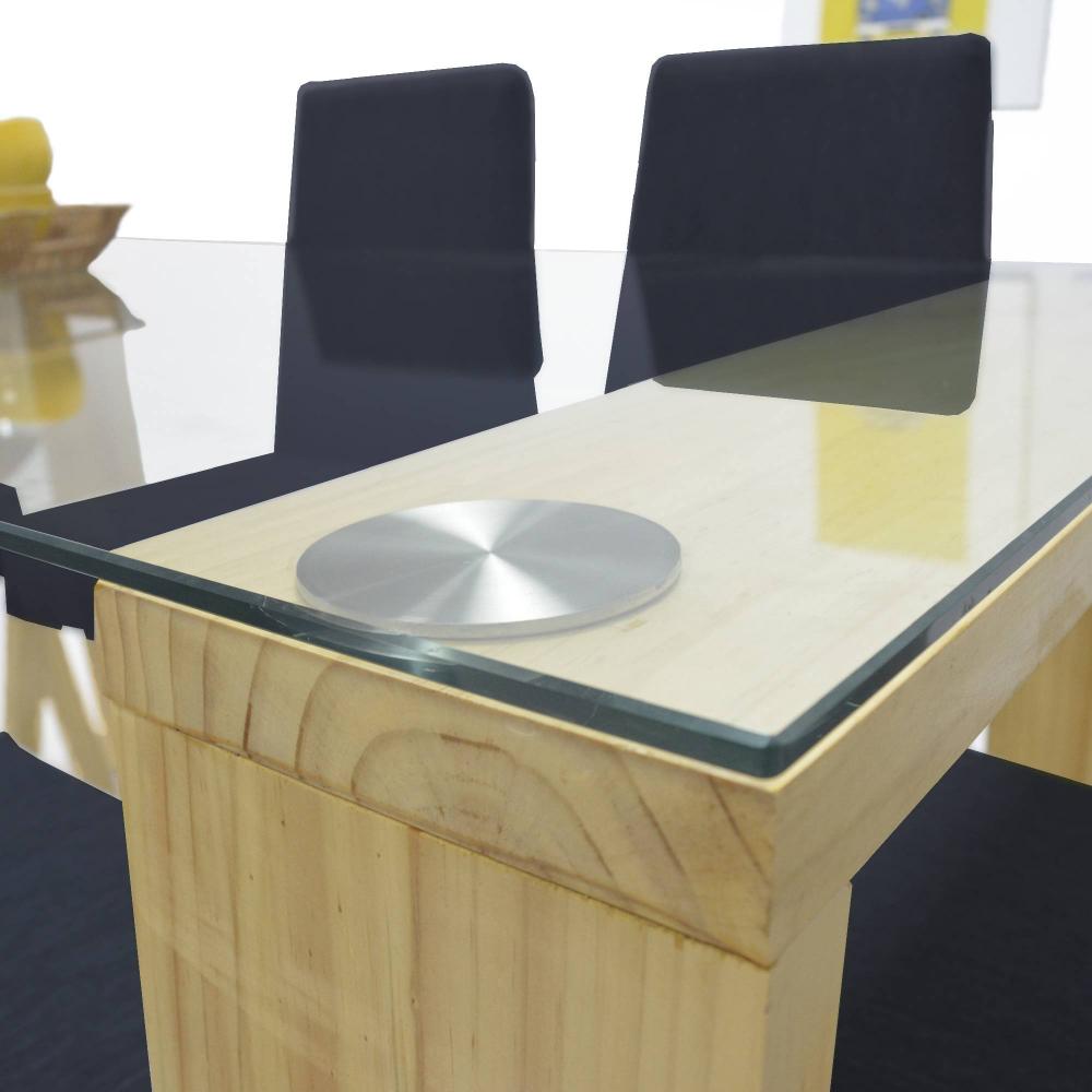 Comedor 6 Puestos Viena Plomo En Tela img #4