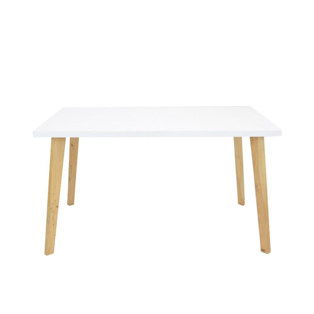 Comedor Lugo Matiz 6P Blanco + Sillas Tela Chocolate img #3