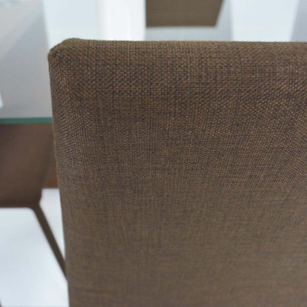 Comedor 4P Milan Vidrio Cedro Sillas Chocolate img #3