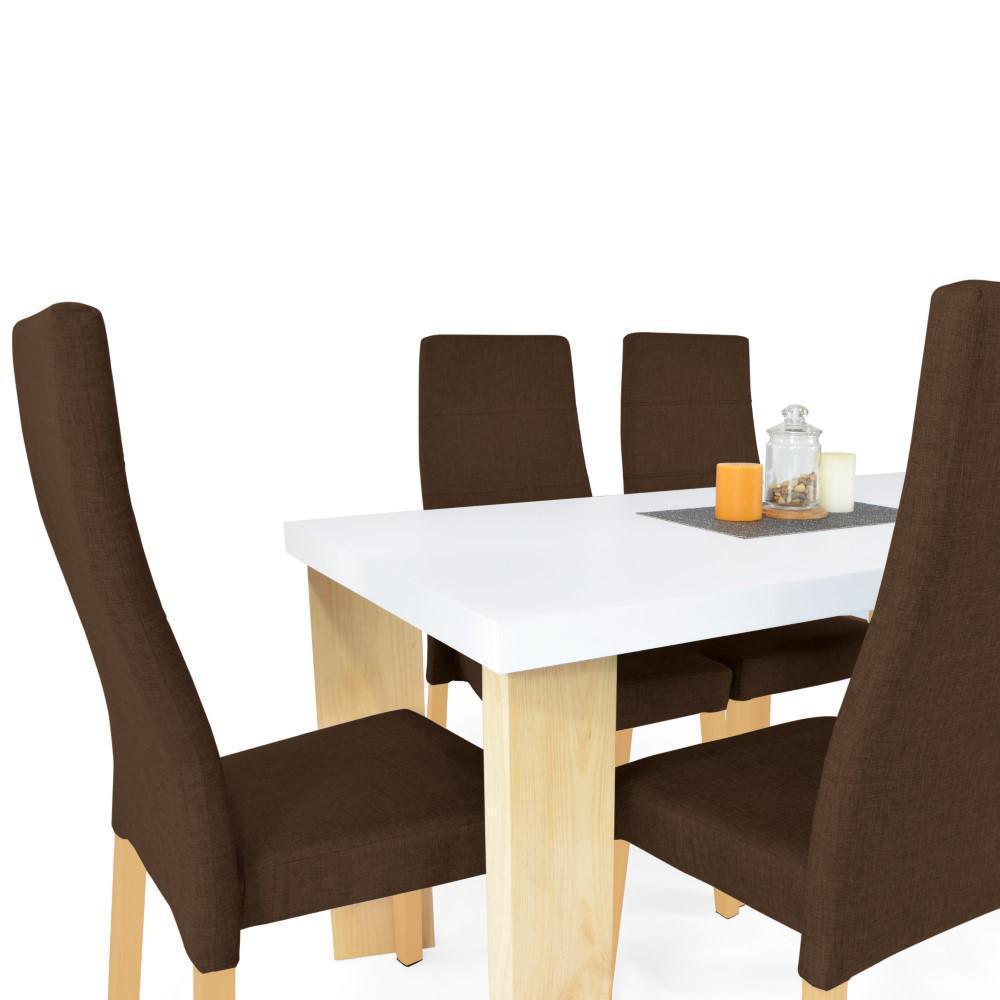 Comedor 6 Puestos Sevilla Con Sillas Cairo Chocolate En Tela img #3