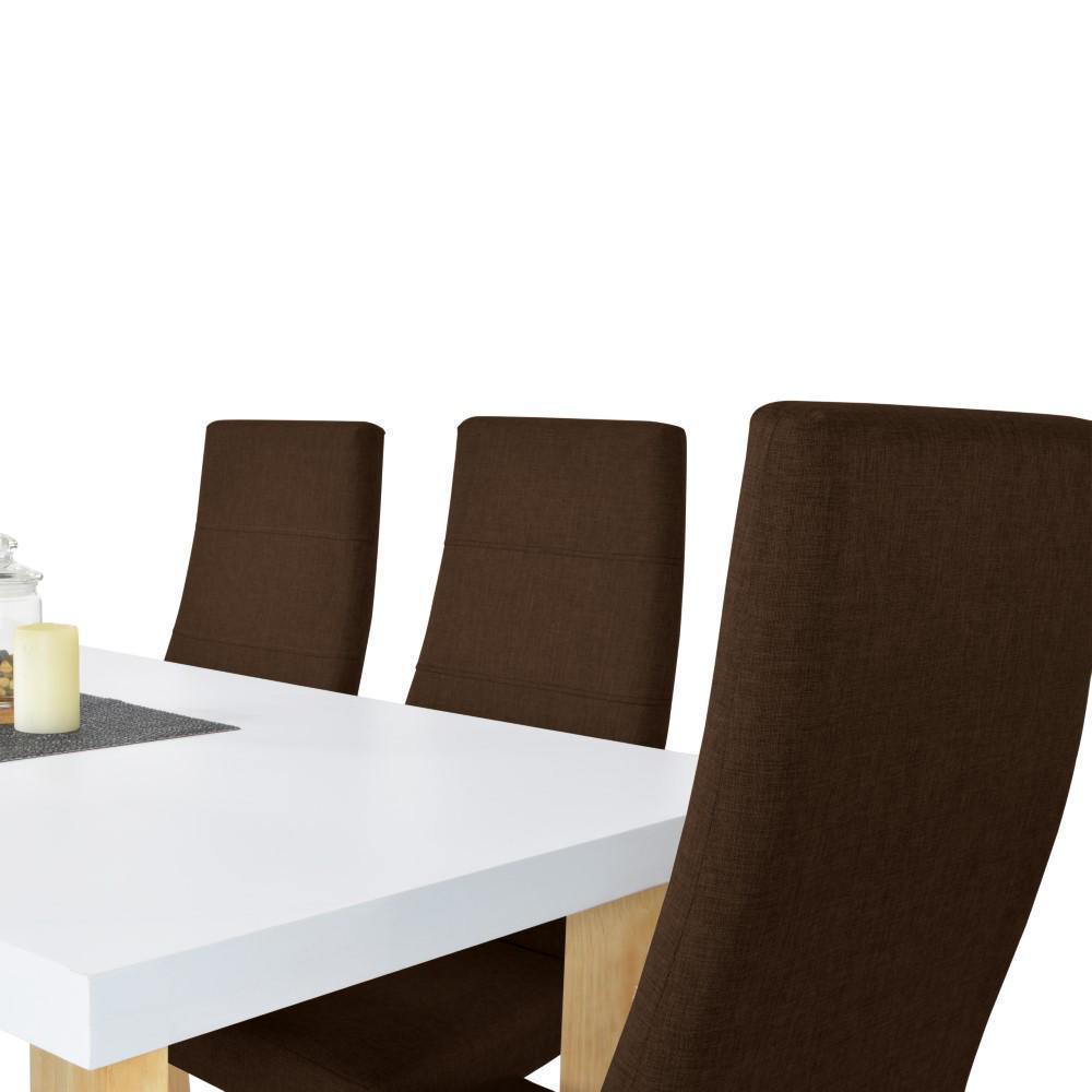 Comedor 6 Puestos Sevilla Con Sillas Cairo Chocolate En Tela img #4