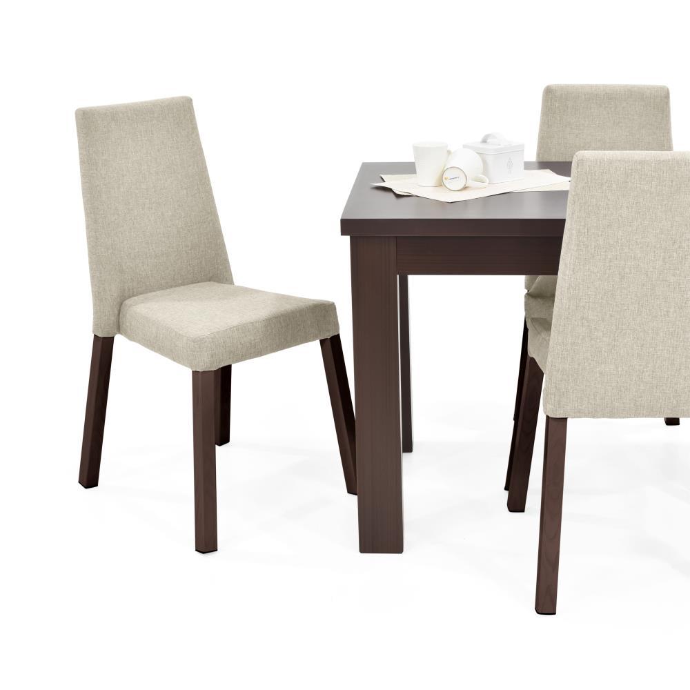 Comedor Toronto 4P Wengue Sillas Viena En Tela Beige img #4