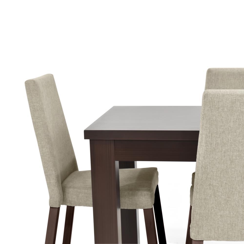 Comedor Toronto 4P Wengue Sillas Viena En Tela Beige img #5