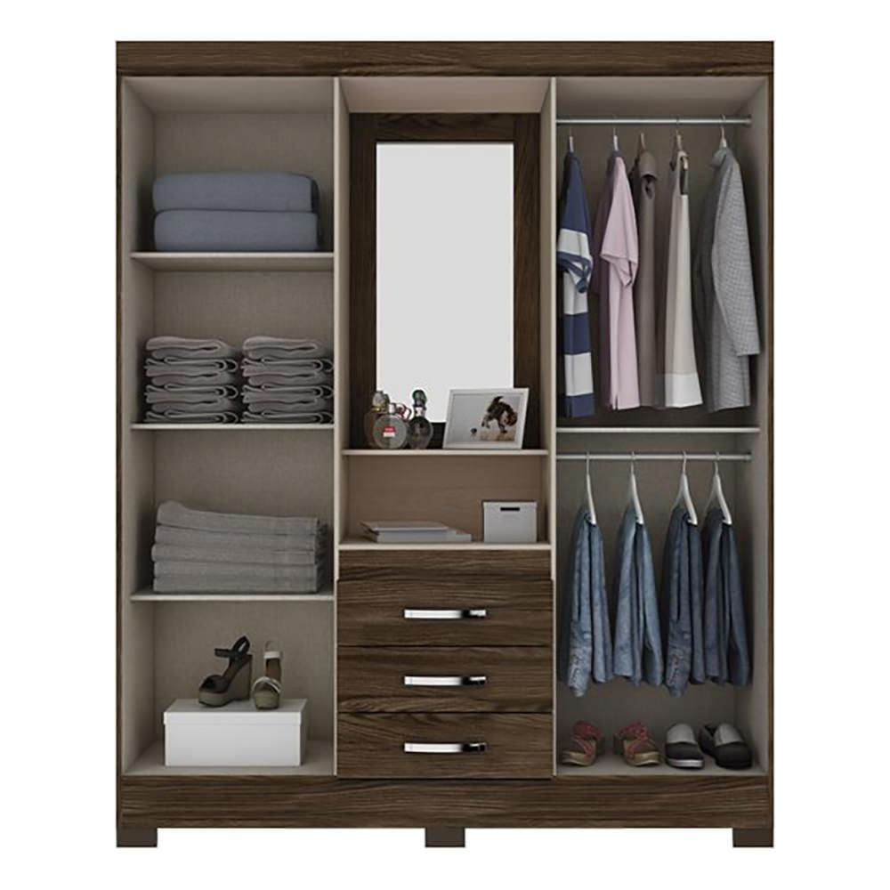 Ropero Briz 04 Puertas 03 Cajones Moka Fendi img #2