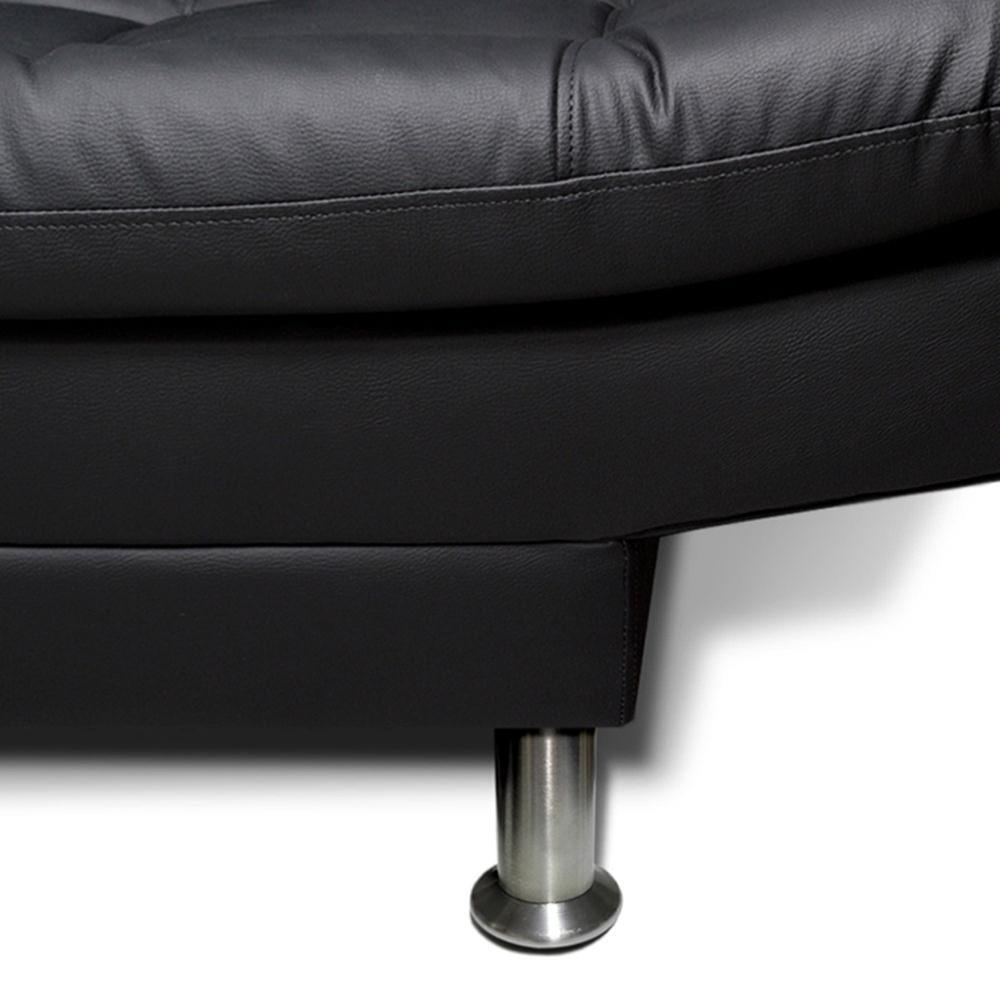 Sofacama Click Clack Carvallo 3 Posiciones Tipo Cuero Negro img #4