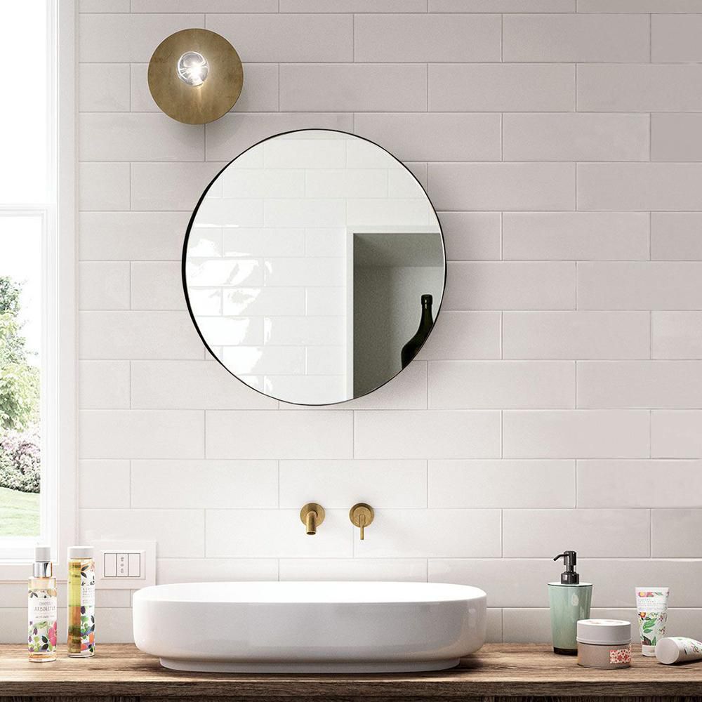 Espejo Redondo 63cm Negro UltraLuz BBR6000 img #1