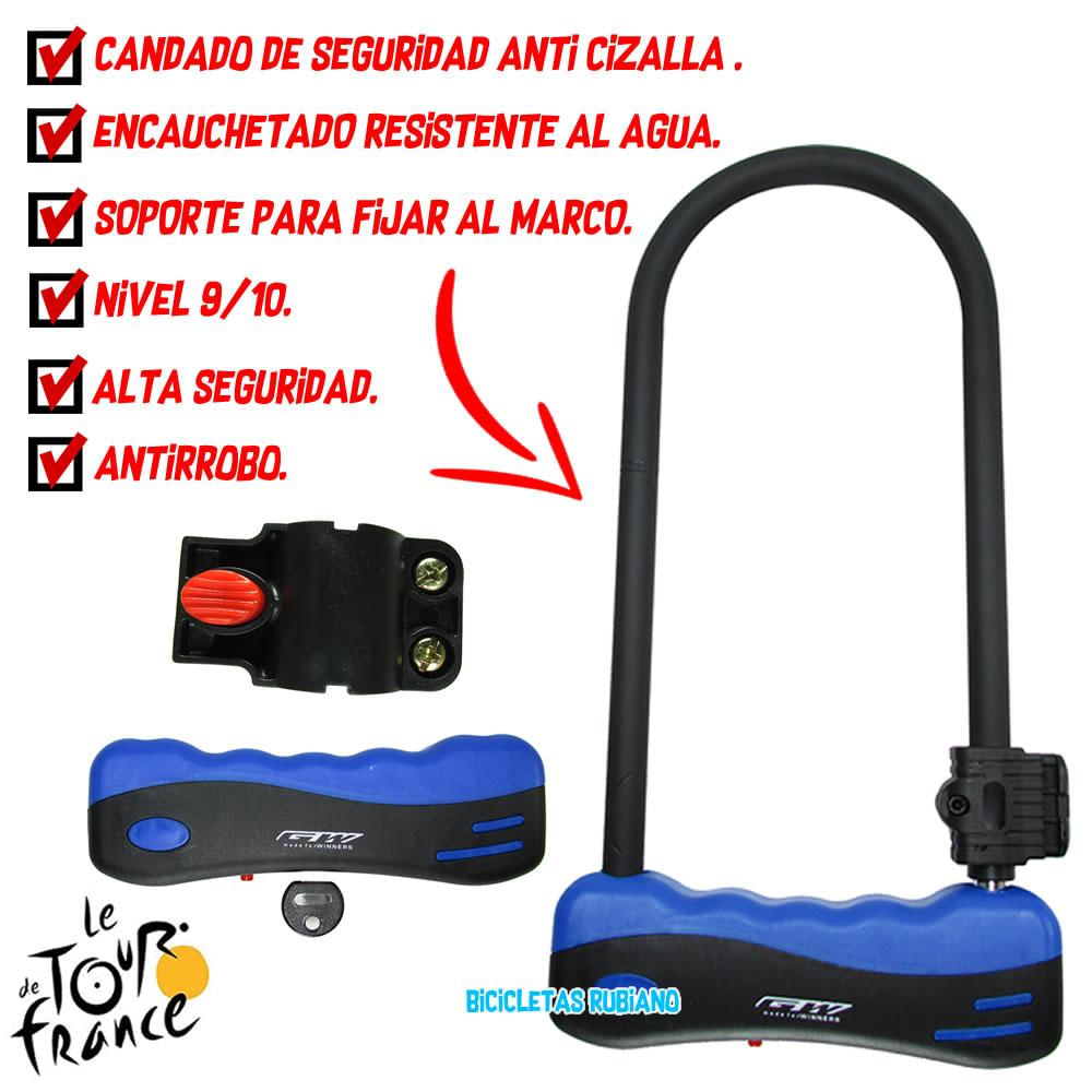Candado Antirrobo Seguridad Bicicleta Moto En U Ty318 32Cm img #2