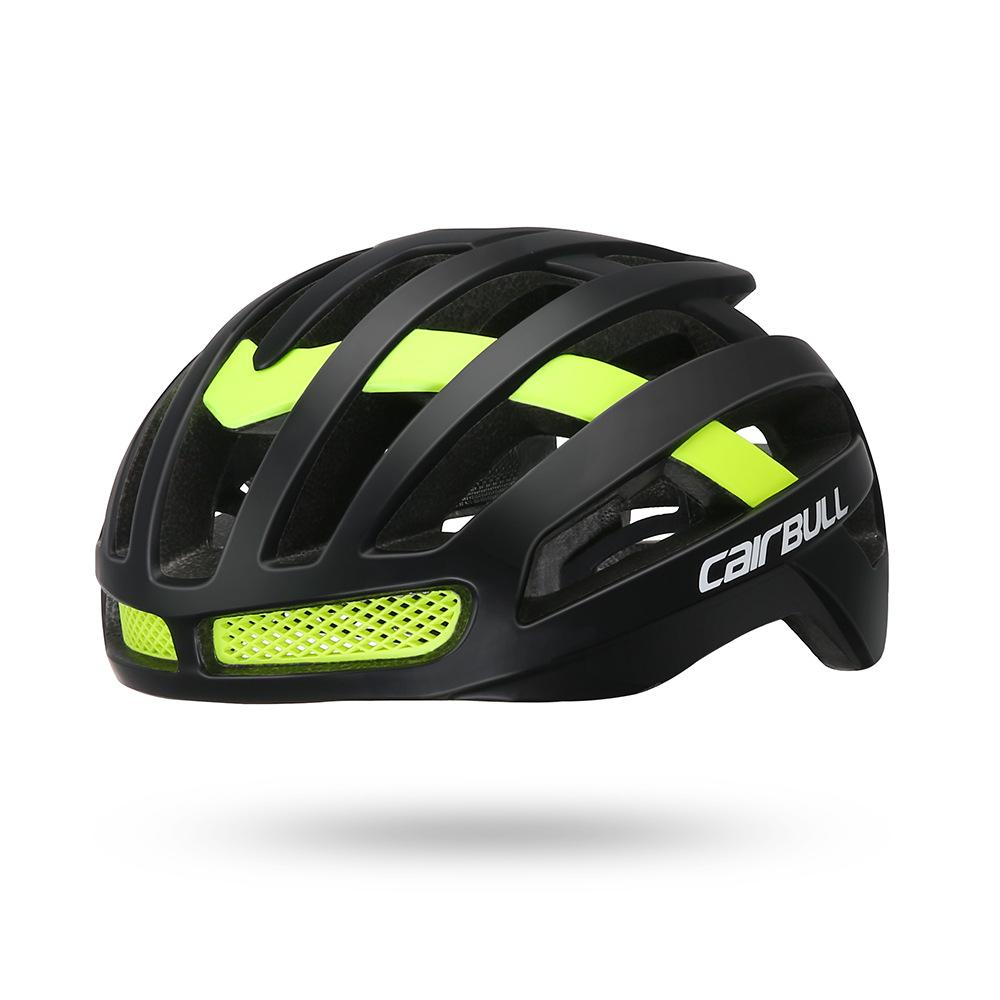 Casco Bicicleta Cairbull Velopro Mtb Ruta Negro Con Franja Verde img #1