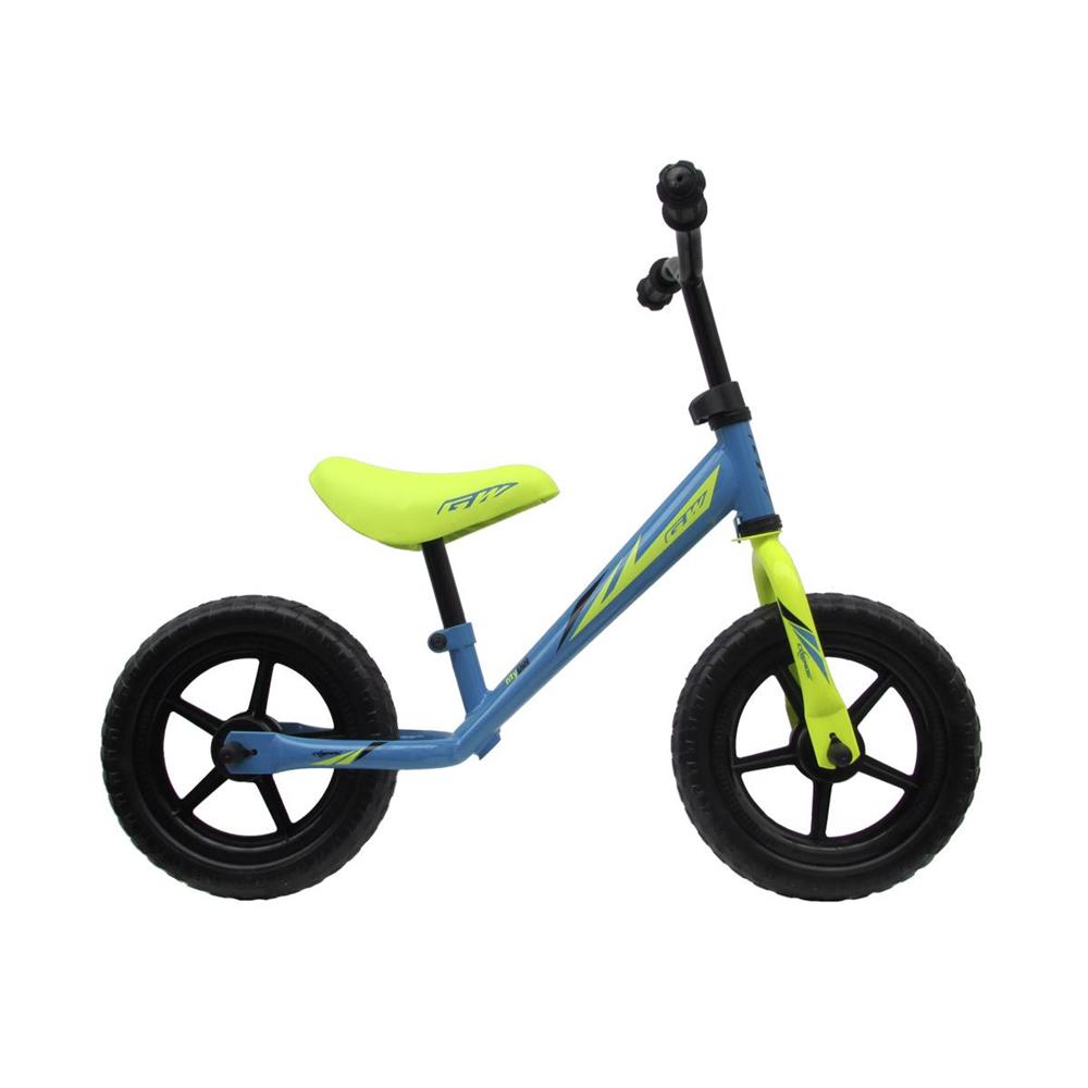 Bicicleta Gw My First Bike Impulso Sin Pedal Azul Neón img #2