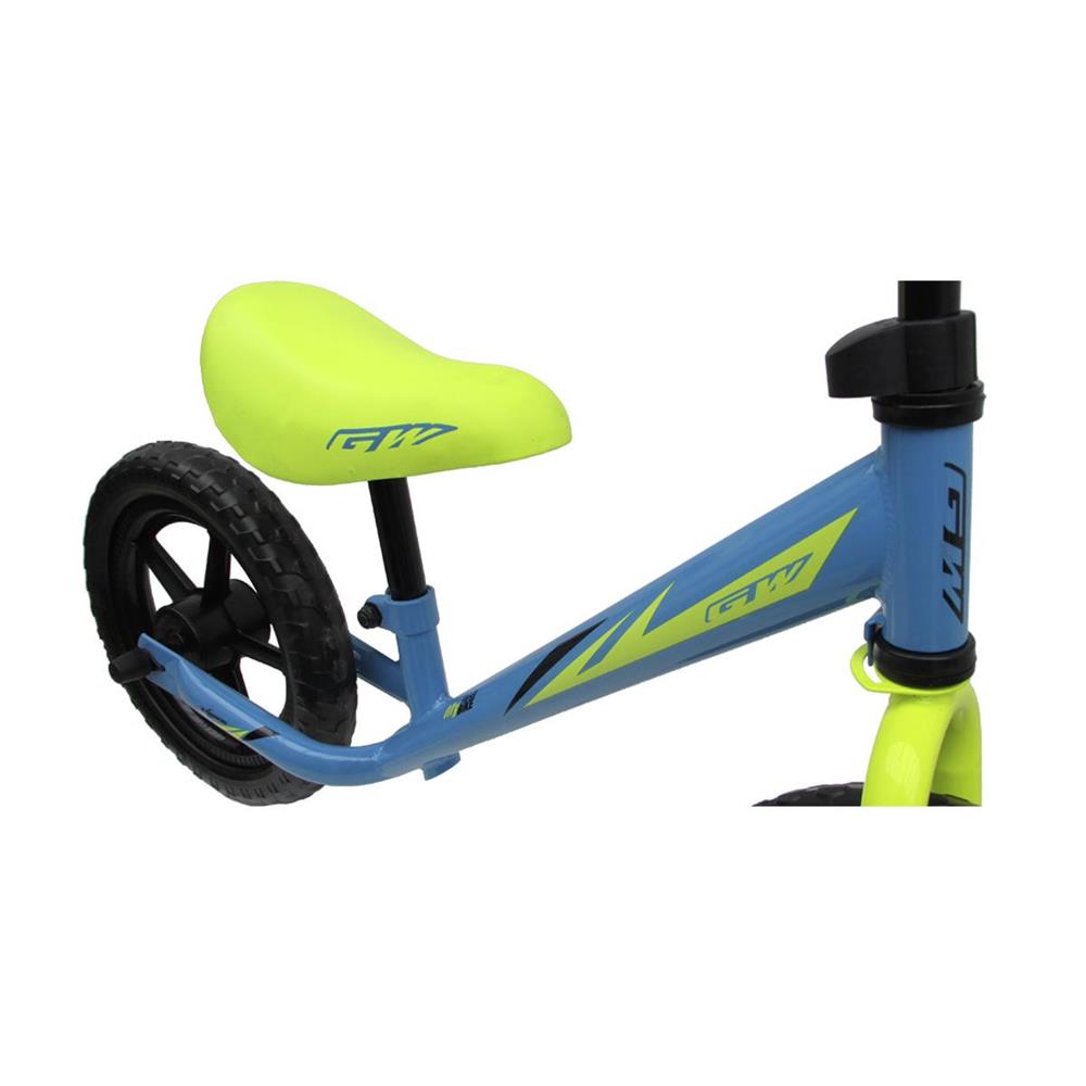 Bicicleta Gw My First Bike Impulso Sin Pedal Azul Neón img #3