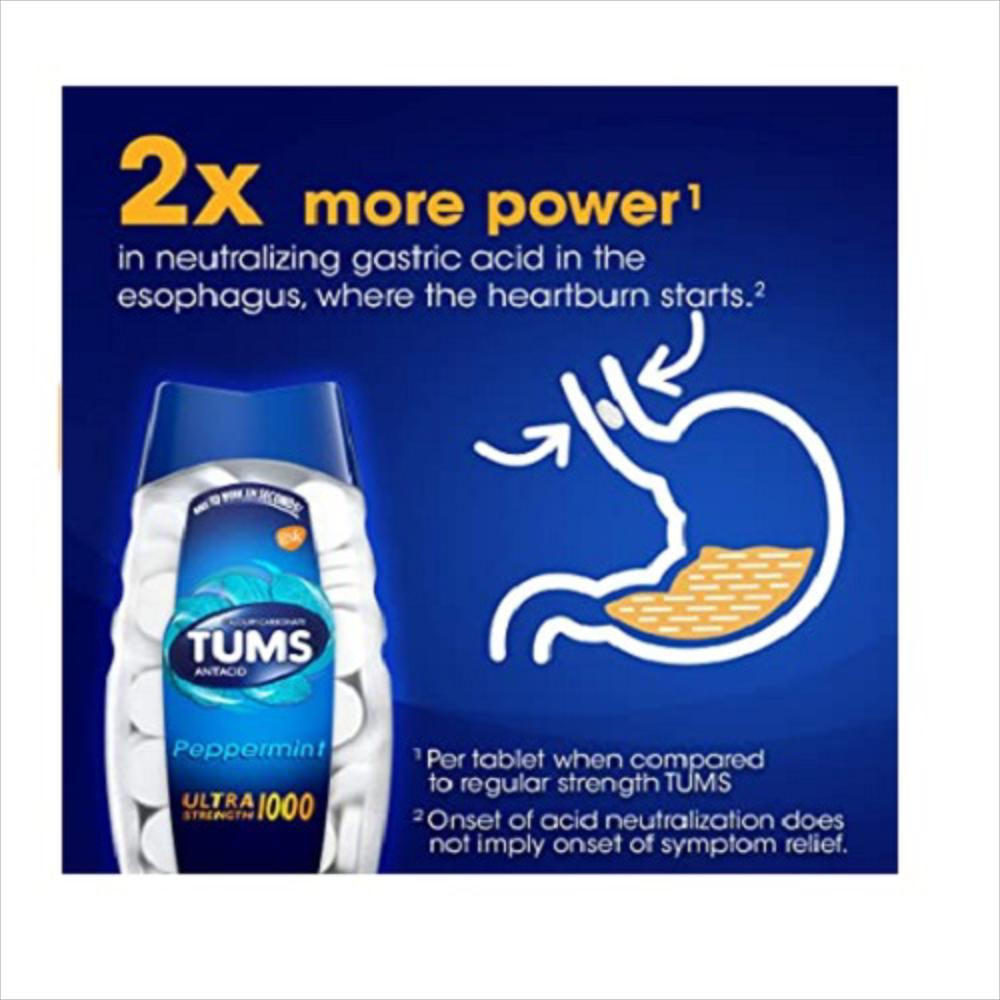 Tums Antiacid Sabor Menta 72 Tabletas img #3