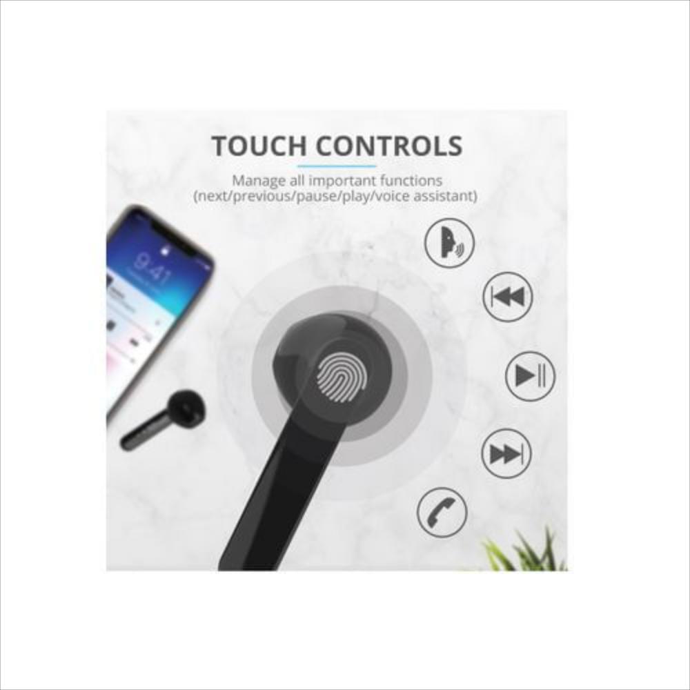 Audifonos Bluetooth Trust Primo Touch Negros img #3