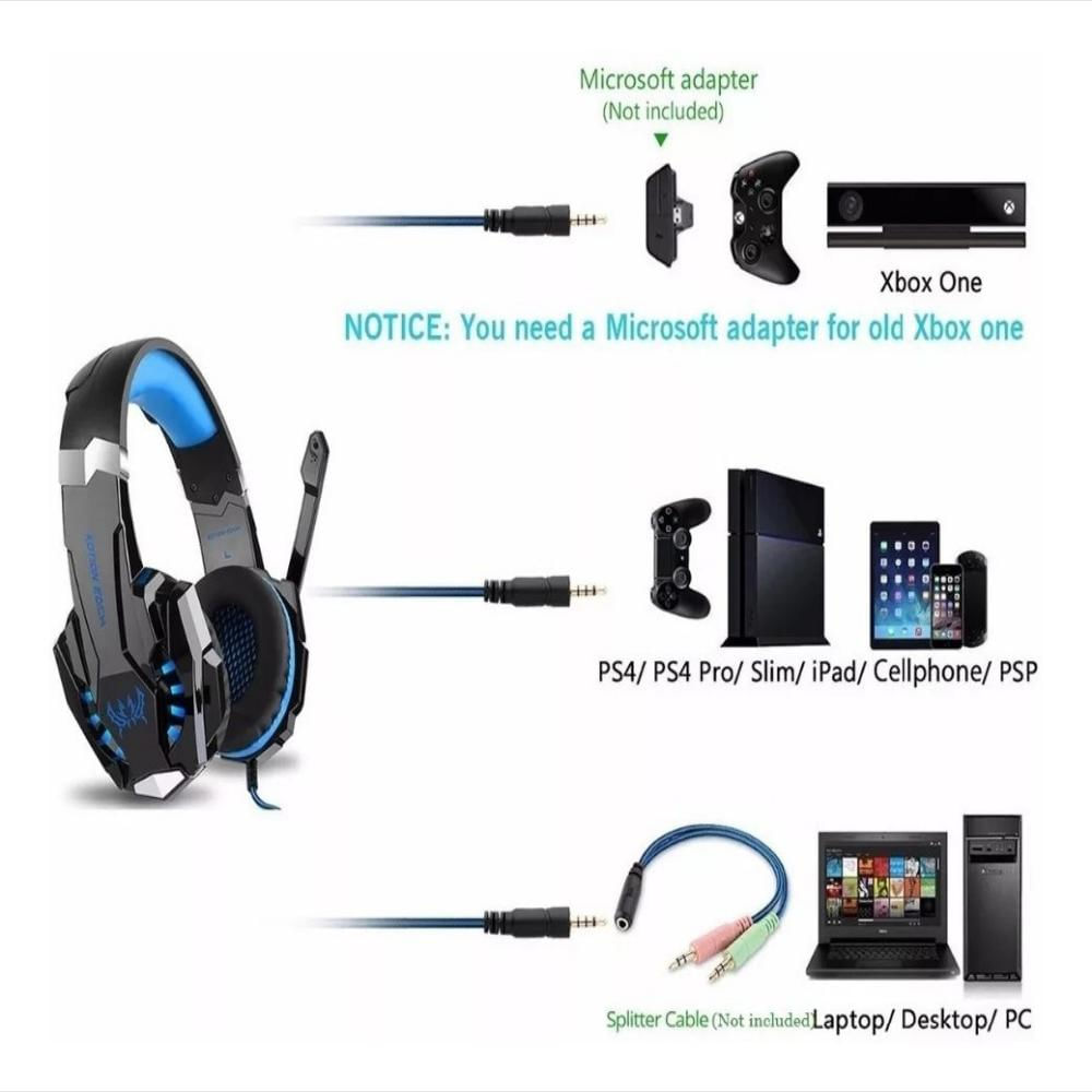 Diadema Gamer Kotion Each G9000 Con Microfono Usb Led img #5