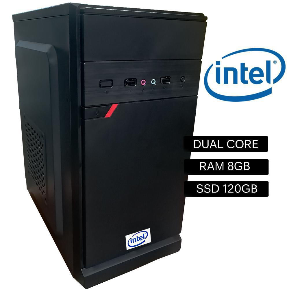 Computador Torre Intel Dual Core Ssd 120Gb Ram 8Gb + Monitor 20 + Teclado Y Mouse img #2