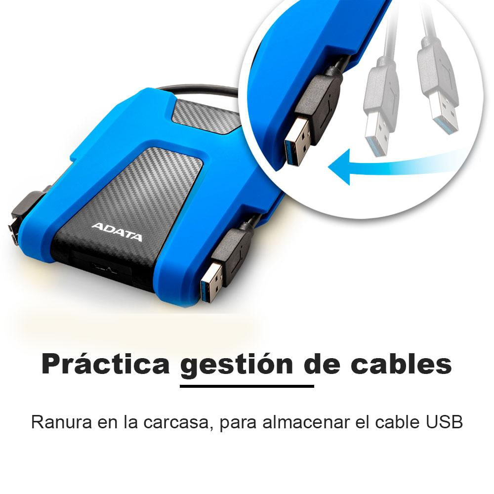Disco Duro Externo 1Tb Antigolpes Adata Hd680 Usb Ps5 Xbox Azul img #4