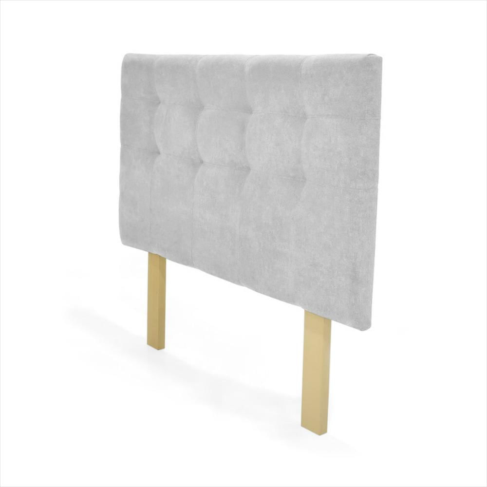 Cabecero Verona Doble Capitoneado Tela Plata img #3