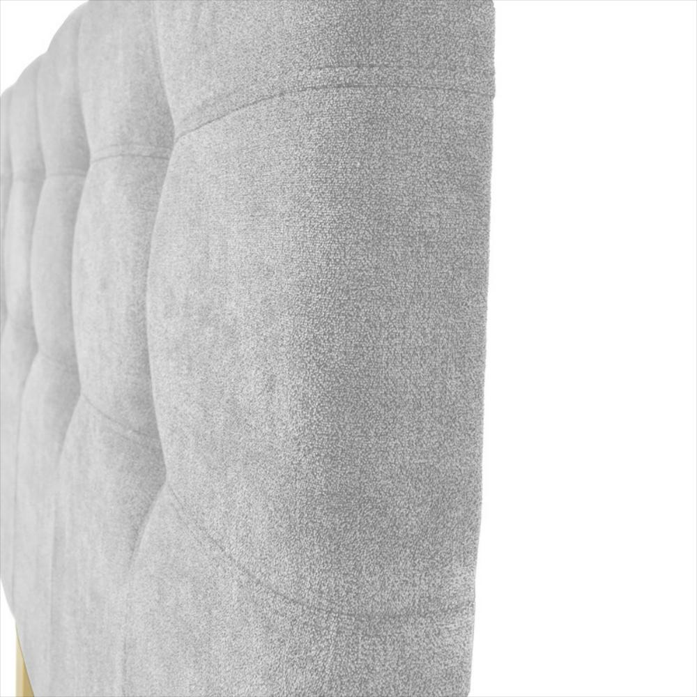 Cabecero Verona Doble Capitoneado Tela Plata img #4