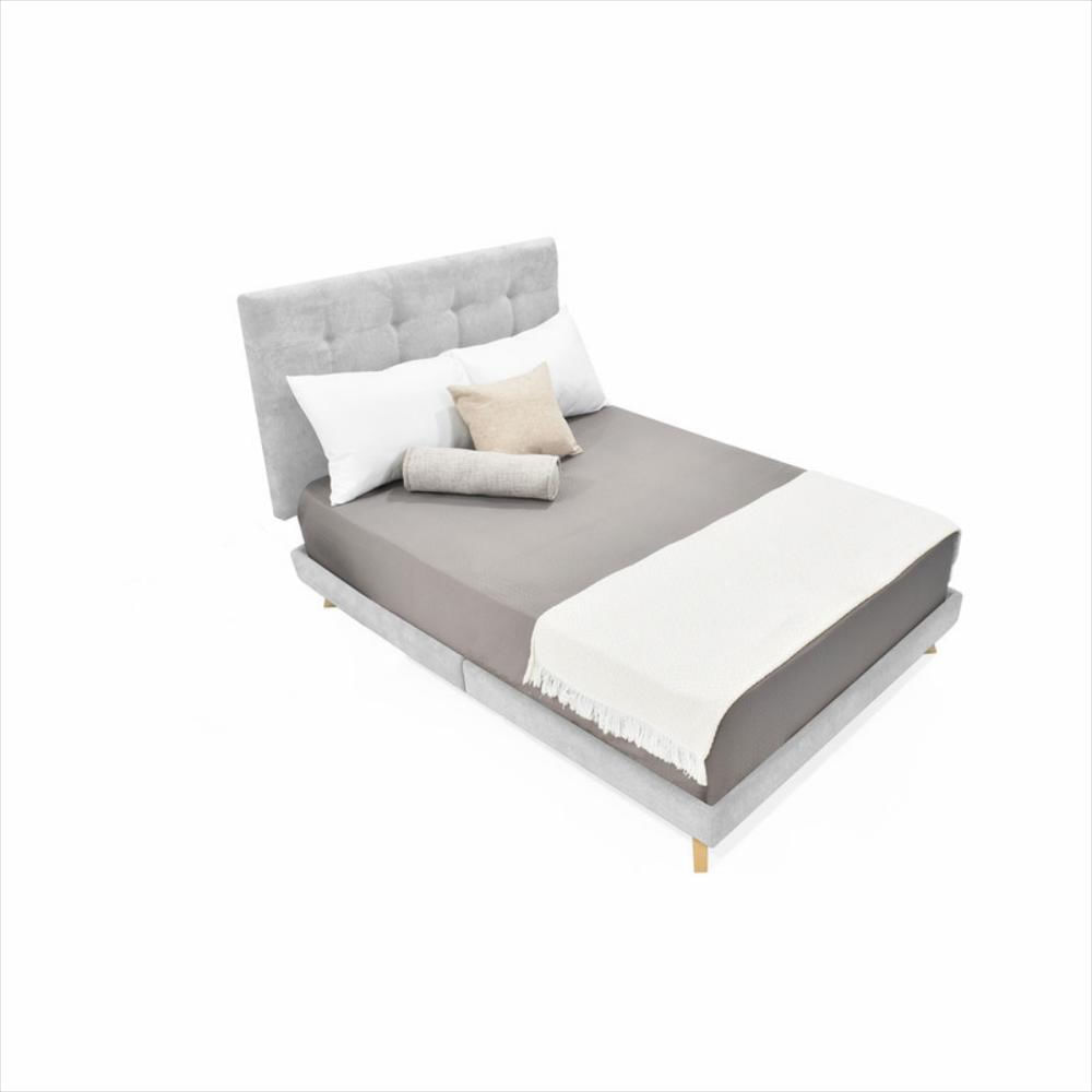 Cabecero Verona Doble Capitoneado Tela Plata img #5