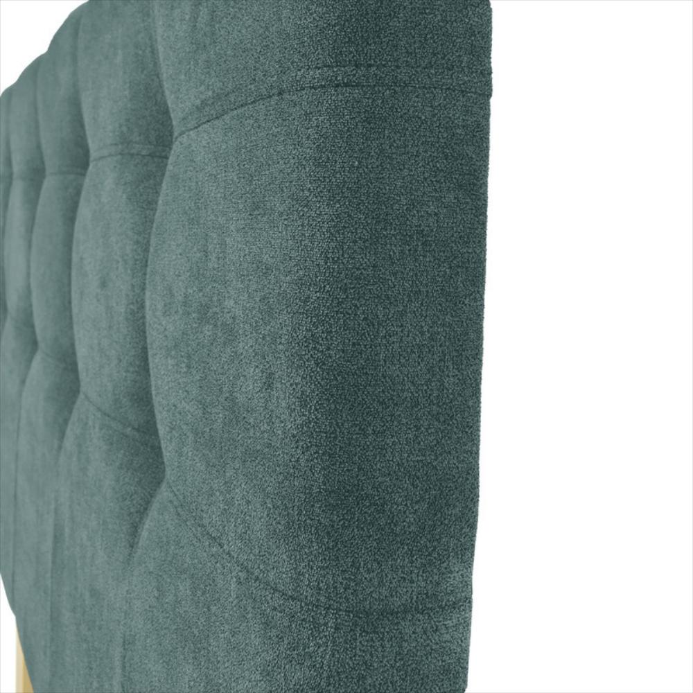 Cabecero Verona Doble Capitoneado Tela Petróleo img #4