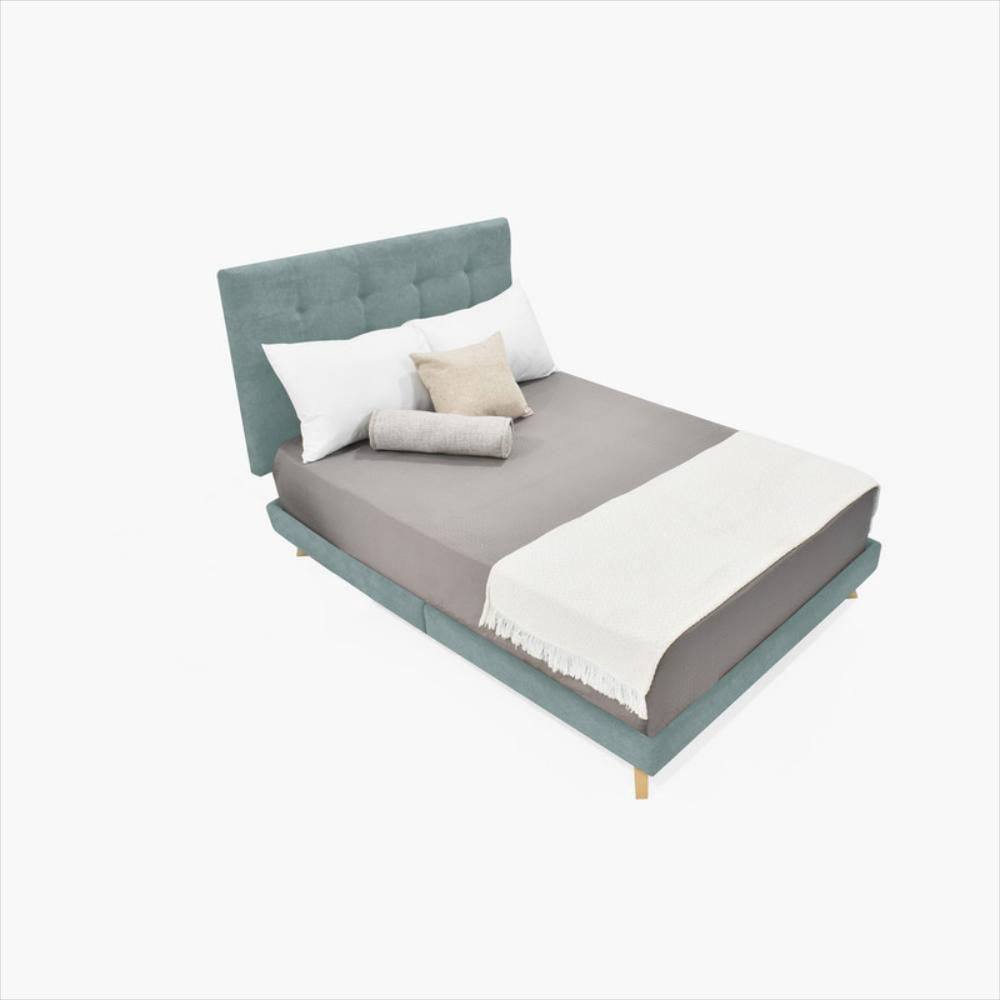 Cabecero Verona Doble Capitoneado Tela Petróleo img #5