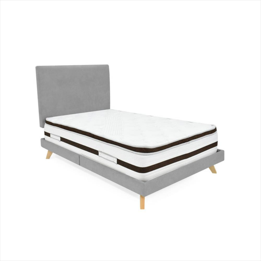 Cabecero Verona Semidoble Liso Tela Gris img #5