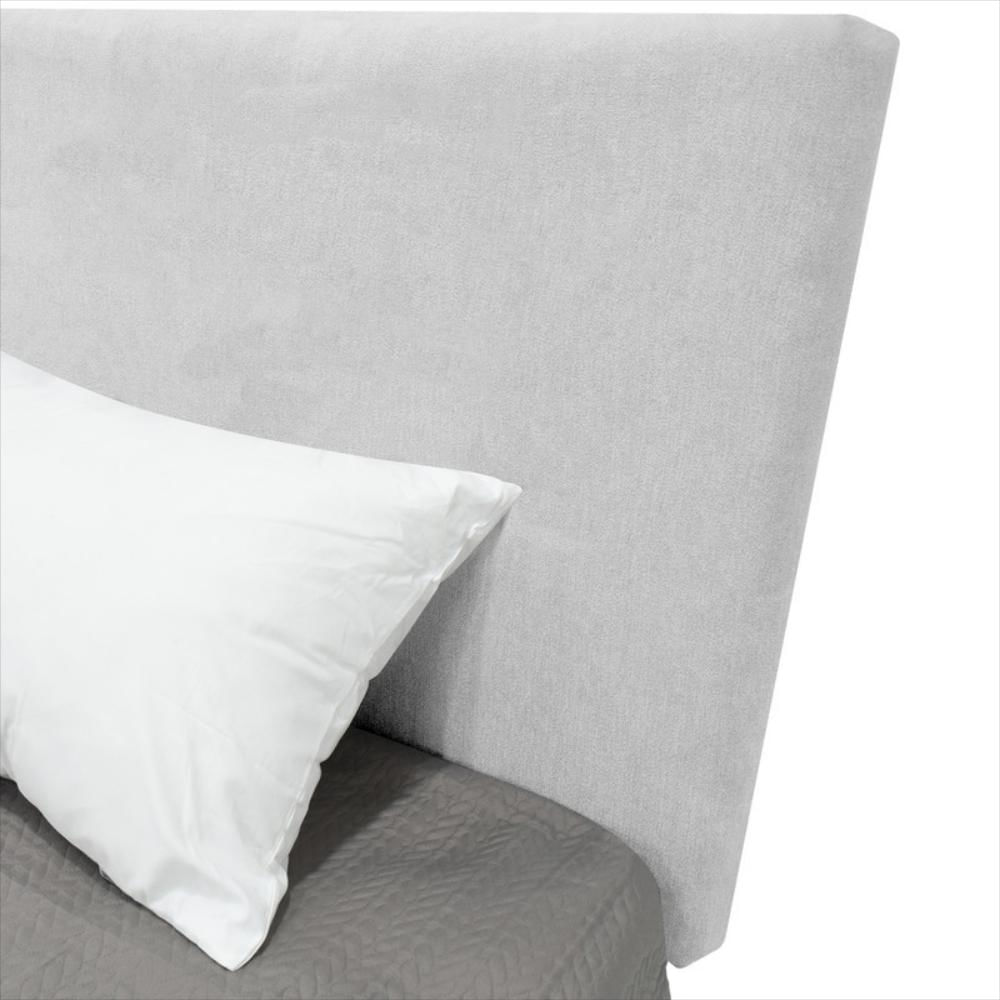 Cabecero Verona Semidoble Liso Tela Plata img #4