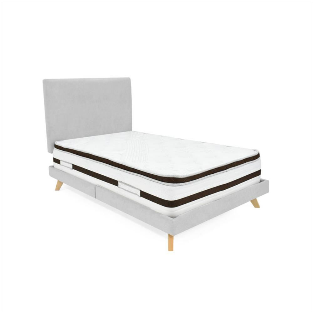 Cabecero Verona Semidoble Liso Tela Plata img #5