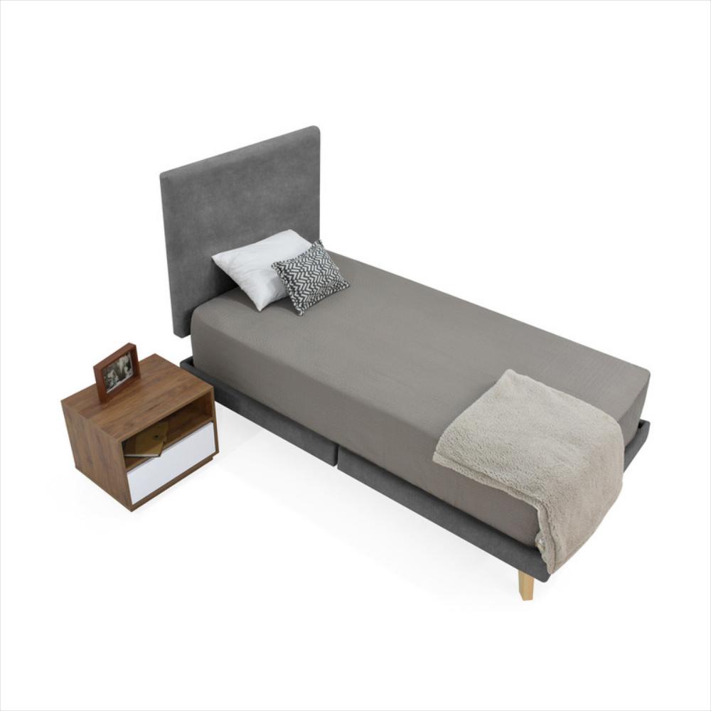 Cabecero Verona Sencillo Liso Tela Gris img #5