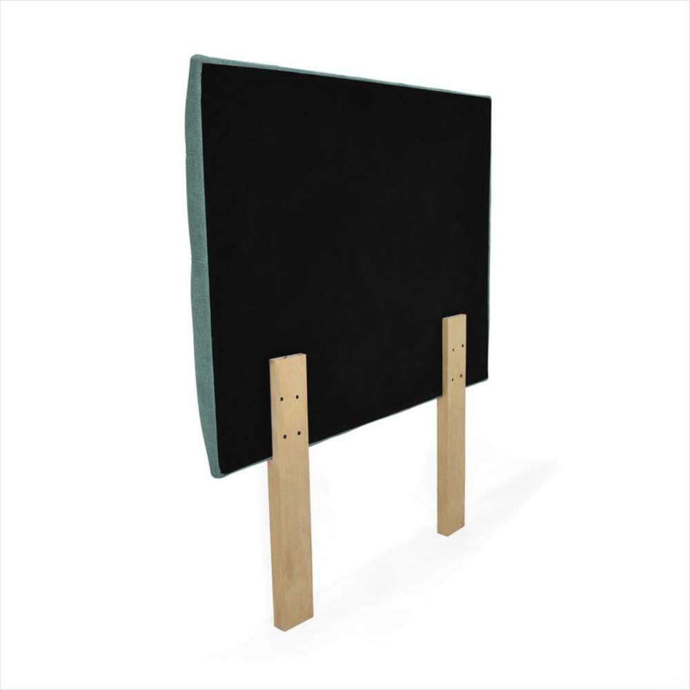 Cabecero Verona Sencillo Capitoneado Tela Petróleo img #2