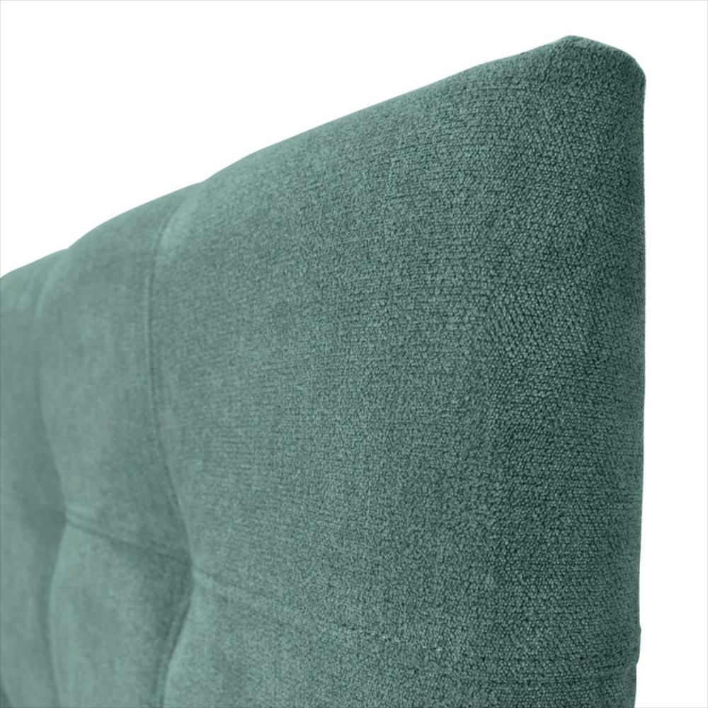 Cabecero Verona Sencillo Capitoneado Tela Petróleo img #4