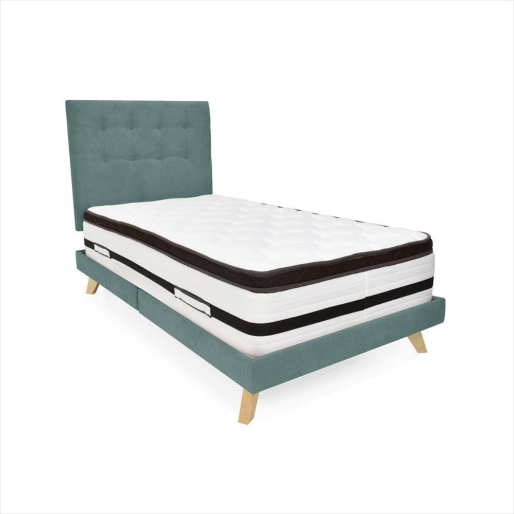 Cabecero Verona Sencillo Capitoneado Tela Petróleo img #5