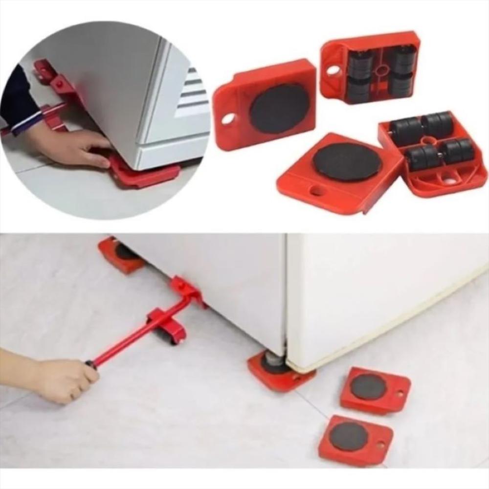 Bases Con Ruedas Y Palanca Para Mover Muebles Facilmente img #2