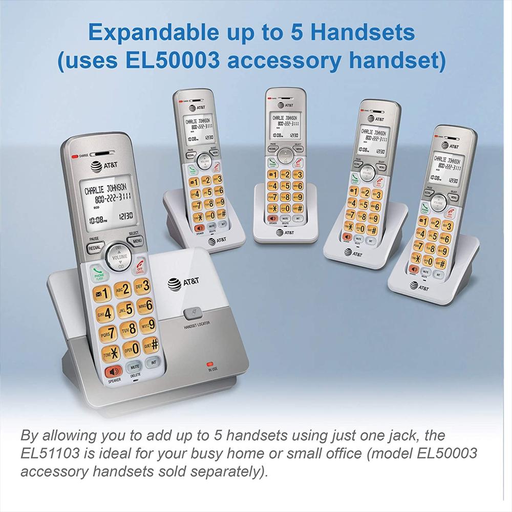 Teléfono Inalámbrico At&T Triple D6.0 3 Piezas Gris img #2