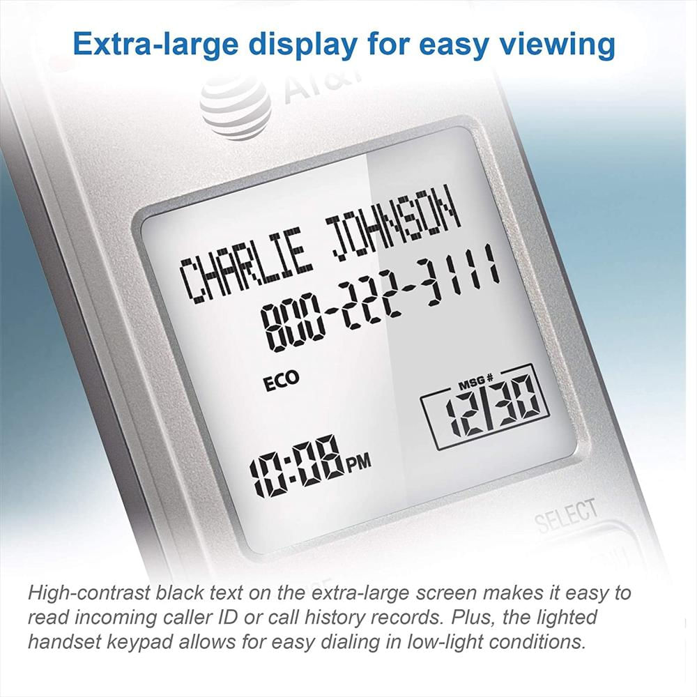 Teléfono Inalámbrico At&T Triple D6.0 3 Piezas Gris img #4