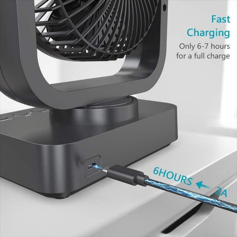 Ventilador de escritorio portátil con batería de 10000 mAh img #2