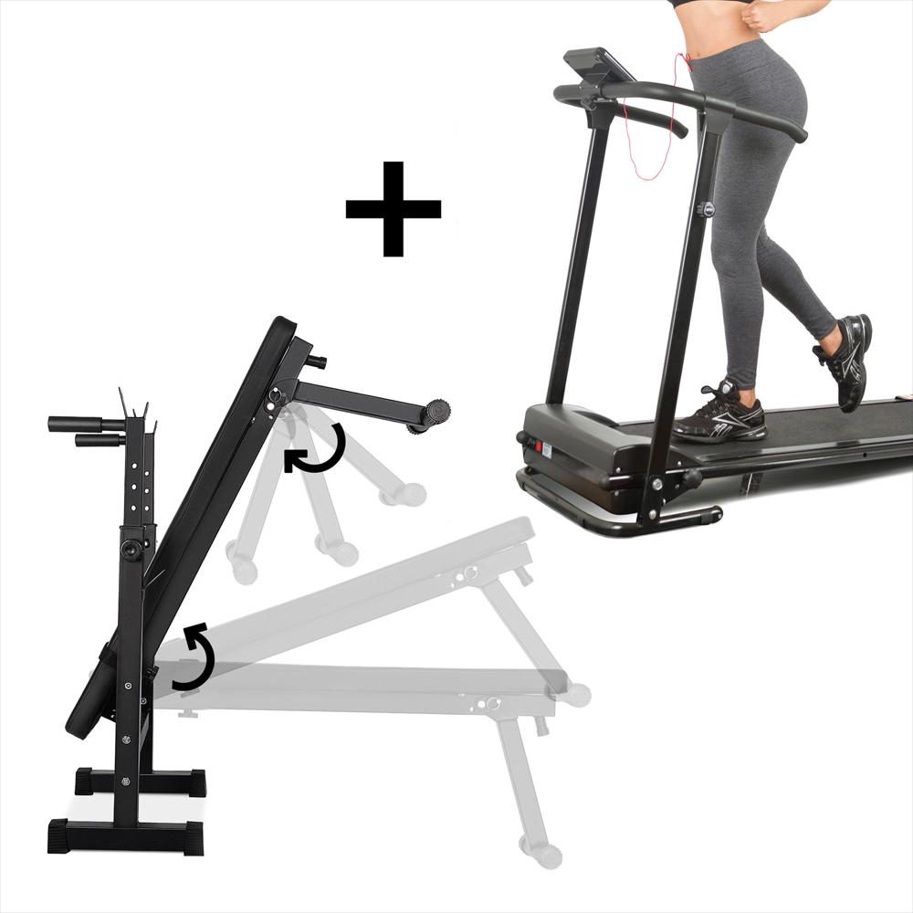 Combo: Caminadora Eléctrica + Banco De Pesas Multifunción img #2