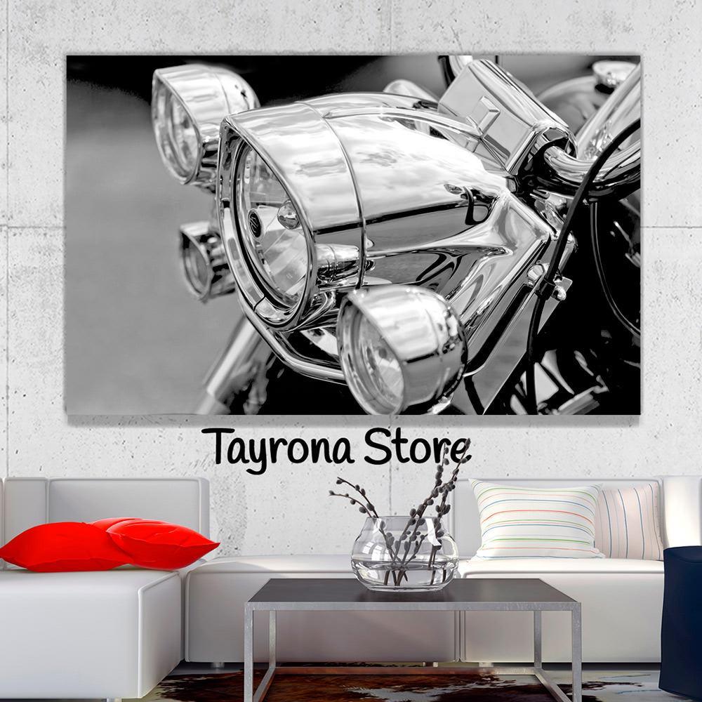 Cuadro Decorativo Tayrona Store 100X70cm Faro Moto Harley 01 img #1
